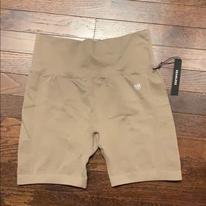 Tan biker shorts